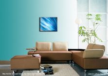 Original Painting By Laffertyart - Blue Abstract Sale 22% Off 3 small
