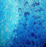 Original Painting, Contemporary Seascape, Abstract Blue Hurricane, Palette Knife Impasto Storm Art 5 small