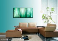 Original Green Abstract Painting, Large Green Original Painting Lafferty - 36x72, Sale 22% Off 1 small