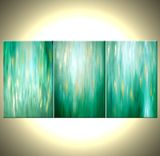 Original Green Abstract Painting, Large Green Original Painting Lafferty - 36x72, Sale 22% Off 2 small