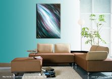 Contemporary Fine Art, Abstract Blue Teal Painting, Original Modern Art, Acrylic On Canvas 2 small
