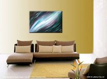 Contemporary Fine Art, Abstract Blue Teal Painting, Original Modern Art, Acrylic On Canvas 3 small