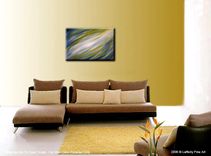 Abstract Blue Green Painting, Original Modern Art, Contemporary Fine Art, Acrylic On Canvas 2 small