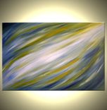 Abstract Blue Green Painting, Original Modern Art, Contemporary Fine Art, Acrylic On Canvas 5 small