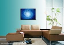 Original Blue White Painting, Textured Abstract Storm Painting, Palette Knife Art On Sale 1 small
