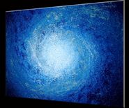 Original Blue White Painting, Textured Abstract Storm Painting, Palette Knife Art On Sale 4 small