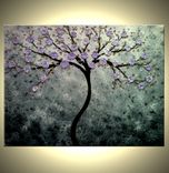 Abstract Floral Tree Painting Contemporary Impasto Art Xlarge Original Gallery Wrap Canvas 3 small