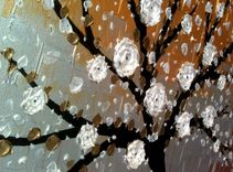 Contemporary Impasto Abstract Floral Tree Painting, Xlarge Original Gallery Wrap Canvas Art 3 small