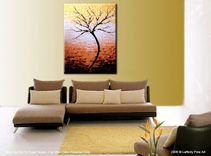 Contemporary Impasto Abstract Floral Tree Painting, Xlarge Original Gallery Wrap Canvas Art 5 small