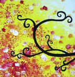 Abstract Red Tree, Original Red, Landscape Tree Painting, By Dan Lafferty - 24 X 54 3 small