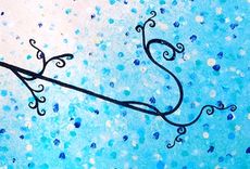 Abstract Tree Painting, Original Blue Tree, Contemporary Fine Art, Acrylic Blue Landscape 5 small