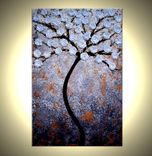 Xlarge Gallery Wrap Canvas Abstract 3ft X 2ft Floral Original Painting Contemporary Impasto Tree 3 small
