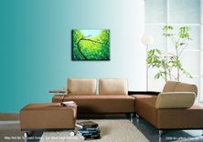 Original Abstract Tree Painting, Palette Knife Art, Original Green Tree, Textured Landscape 1 small
