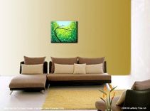 Original Abstract Tree Painting, Palette Knife Art, Original Green Tree, Textured Landscape 5 small