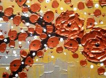 Xlarge Original Acrylic 4ft X 2ft Gallery Wrap Canvas Contemporary Impasto Abstract Floral Painting 1 small