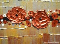 Xlarge Original Acrylic 4ft X 2ft Gallery Wrap Canvas Contemporary Impasto Abstract Floral Painting 4 small