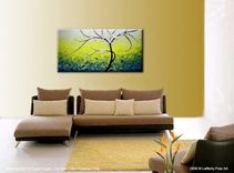 Original Xlarge 4ft X 2ft Gallery Wrap Canvas Contemporary Impasto Tree Painting Modern Abstract 1 small