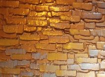 Abstract Metallic Reflective Original Painting Contemporary Impasto Gold Bronze 3 small