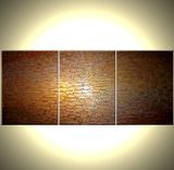 Original Large Abstract Painting Gold Bronze Texture Modern Palette Knife, Thick Textured Painting 1 small