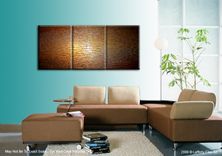 Original Large Abstract Painting Gold Bronze Texture Modern Palette Knife, Thick Textured Painting 4 small