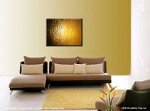 Gold Bronze Impasto Palette Knife Original Abstract Metallic Contemporary Painting 3 small