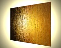 Gold Bronze Impasto Palette Knife Original Abstract Metallic Contemporary Painting 4 small