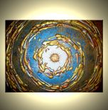 Abstract Blue Art, Gold Painting,Textured Original Modern Painting On Sale By Dan Lafferty - 24 X 30 1 small