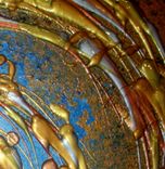 Abstract Blue Art, Gold Painting,Textured Original Modern Painting On Sale By Dan Lafferty - 24 X 30 2 small