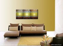 Original Large Abstract Gold Art, Metallic Textured Painting, Lafferty - 24x54 Sale 22% Off Sale 3 small