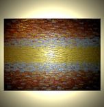 Abstract Painting, Palette Knife Art, Large Textured Artwork, Gold Metallic, Modern Impasto 4 small