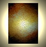 Huge Thick Textured Original Knife Painting-Gold Metallic Abstract Bronze Modern Impasto Art, 48x36 3 small