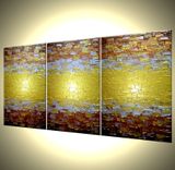 Abstract Painting, Textured Metallic Art, Large Gold Paintings, Original Bronze Reflective Paintings 1 small