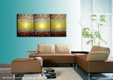 Abstract Painting, Textured Metallic Art, Large Gold Paintings, Original Bronze Reflective Paintings 2 small