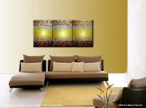 Abstract Painting, Textured Metallic Art, Large Gold Paintings, Original Bronze Reflective Paintings 4 small