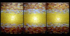 Abstract Painting, Textured Metallic Art, Large Gold Paintings, Original Bronze Reflective Paintings 5 small