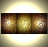 Abstract Gold Palette Knife Painting Original Metallic Textured - 24x54 Lafferty, Sale 22% Off 2 small