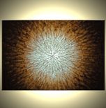 Original Silver Large Textured Painting Contemporary Metallic Abstract Bronze Palette Knife 1 small