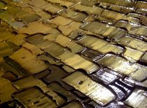 Original Silver Large Textured Painting Contemporary Metallic Abstract Bronze Palette Knife 2 small