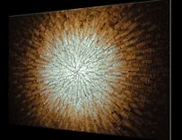 Original Silver Large Textured Painting Contemporary Metallic Abstract Bronze Palette Knife 4 small