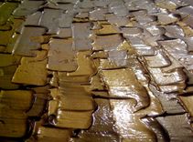 Original Silver Large Textured Painting Contemporary Metallic Abstract Bronze Palette Knife 5 small