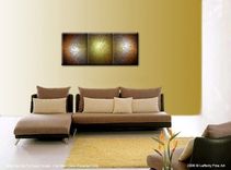 Original Abstract Gold Painting, Palette Knife Art, Original Bronze Metallic, Textured Impasto 3 small