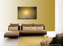 Gold Palette Knife Painting, Original Abstract Art, Bronze Large Painting, By Lafferty - 24x36 2 small