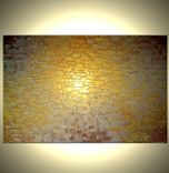 Gold Palette Knife Painting, Original Abstract Art, Bronze Large Painting, By Lafferty - 24x36 5 small