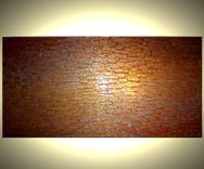 Abstract Painting, Gold Original Art, Palette Knife, Textured Impasto, By Lafferty Art - 48x24 4 small