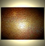 Original Thick Textured Painting By Dan Lafferty - Gold Metallic Abstract Bronze Modern Impasto 5 small