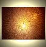 Original Large Textured Painting Contemporary Gold Metallic Abstract Impasto Palette Knife 1 small