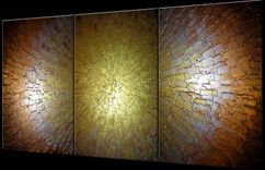 Palette Knife Painting, Abstract Art, Large Gold Art, Silver Artwork, Fine Art By Lafferty - 36x72 5 small