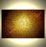 Original Abstract Gold Painting, Palette Knife Art, Original Bronze Metallic, Textured Palette Knife 3 small