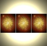 Abstract Metallic Gold Original Textured Painting By Lafferty - 30x72 1 small