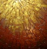 Abstract Metallic Gold Original Textured Painting By Lafferty - 30x72 3 small